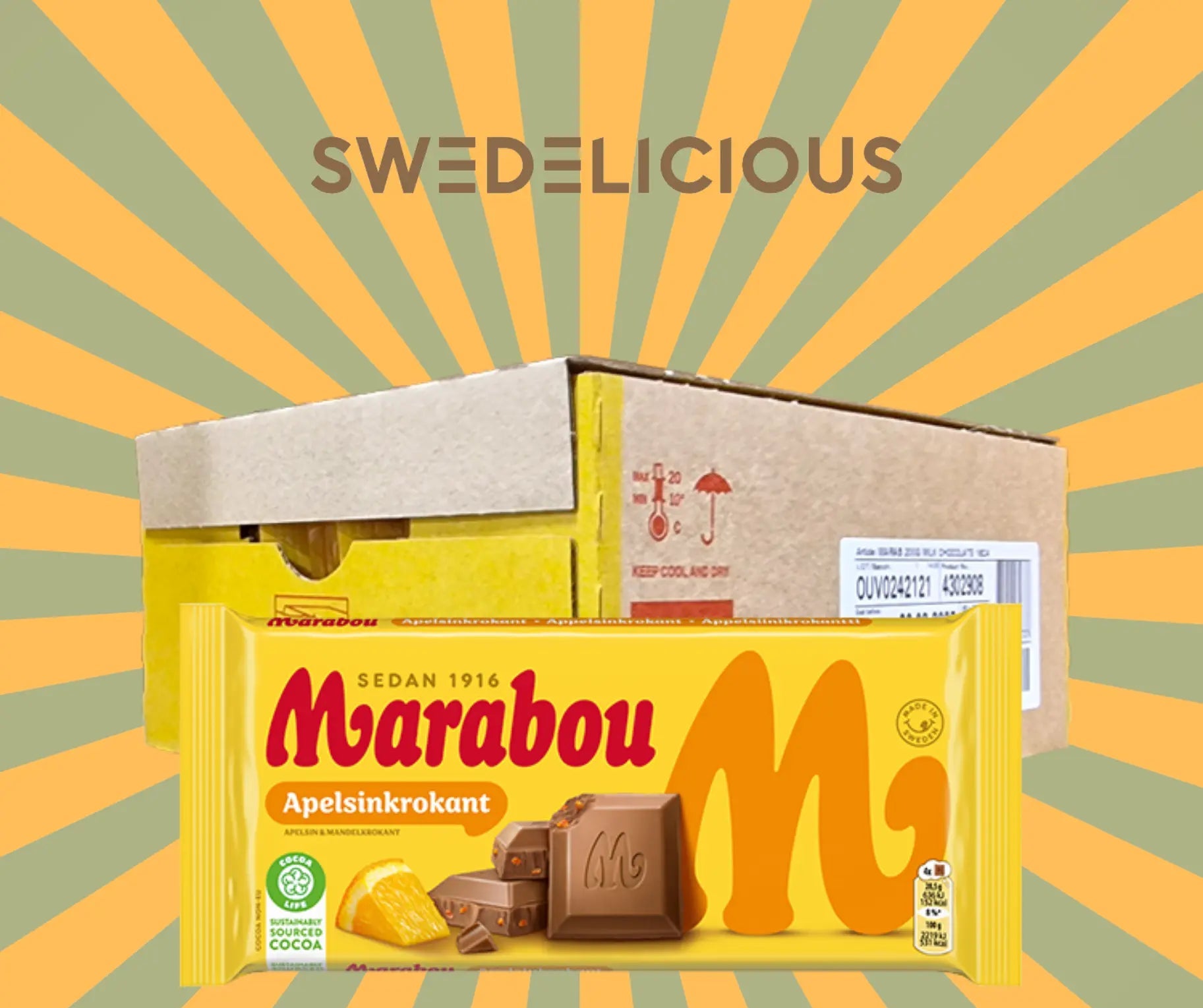 Marabou Crunchy Orange 160g