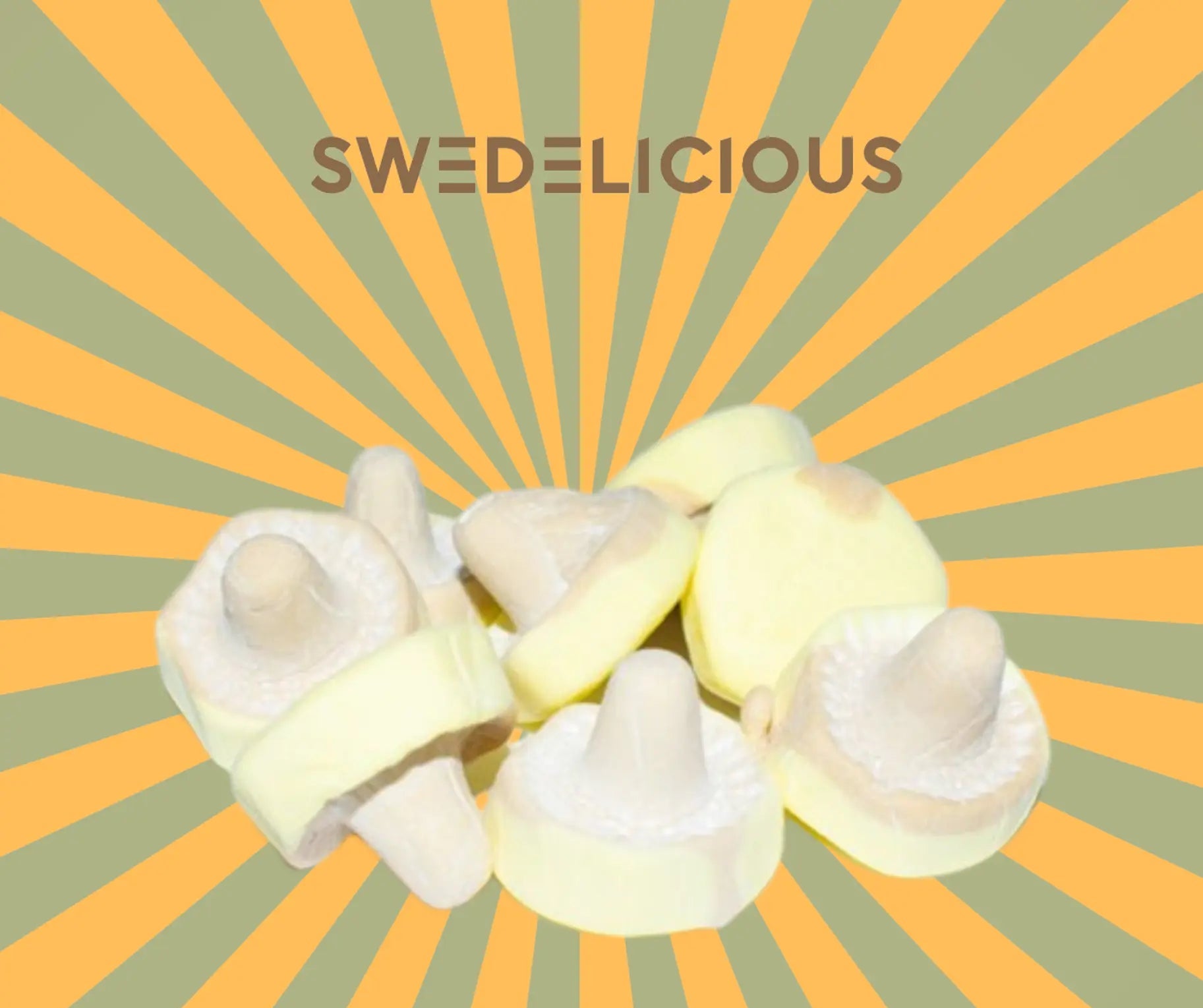 Foam Mushrooms Banana Caramel